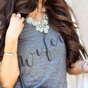 Ily Couture Gray Graphic Tee